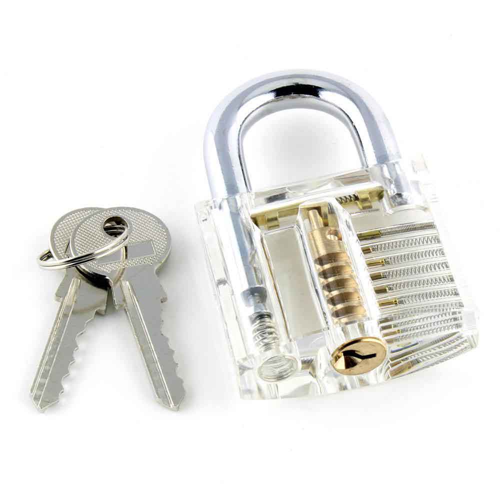 Clear Training Lock with Visible Mechanism - Lock Picking Practice