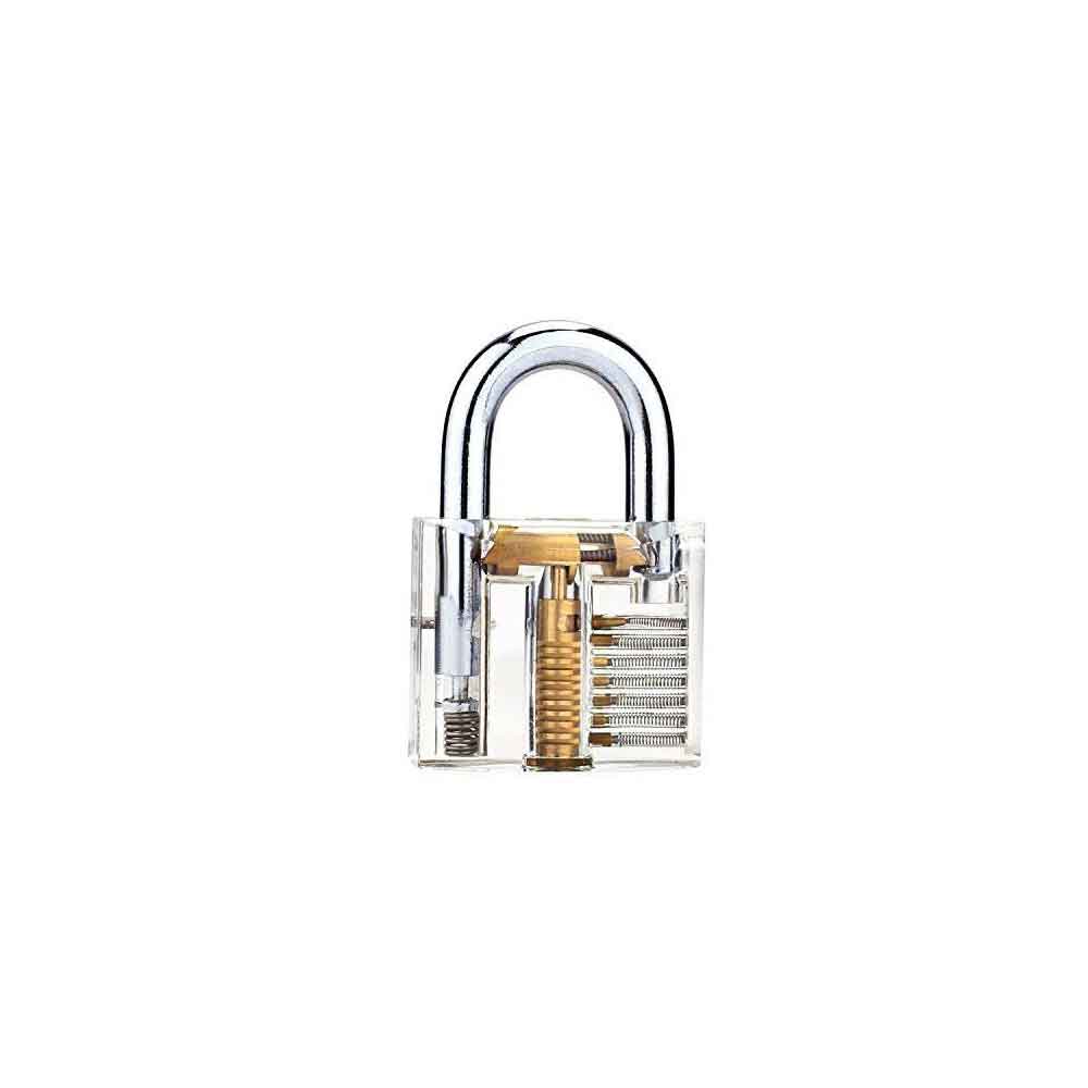 Clear Training Lock with Visible Mechanism Lock Picking Practice