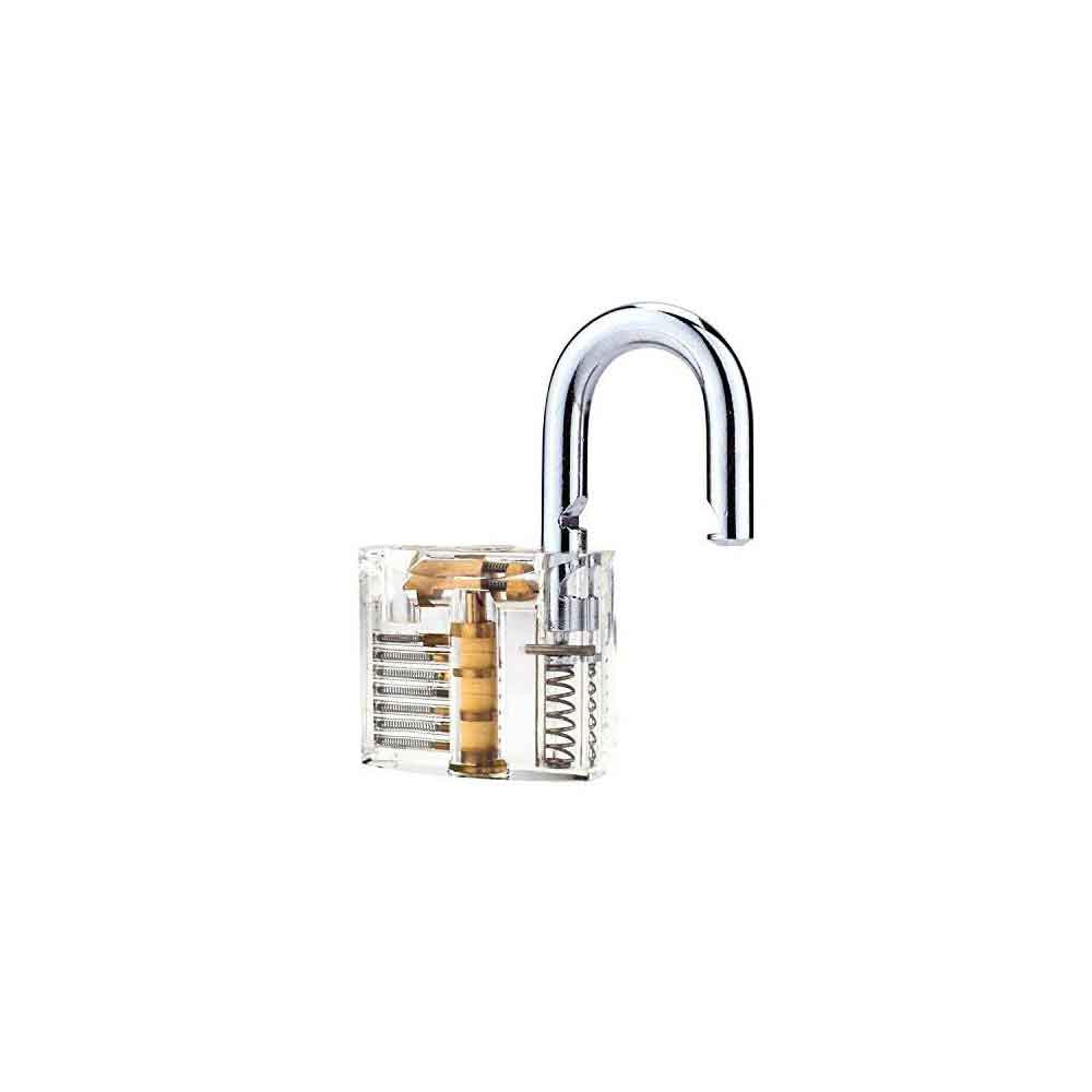Clear Training Lock with Visible Mechanism Lock Picking Practice