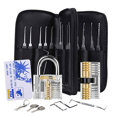 399202 Holiday Gift Lock Pick Training Tool Set for Locksmith New LOCKMALL S 