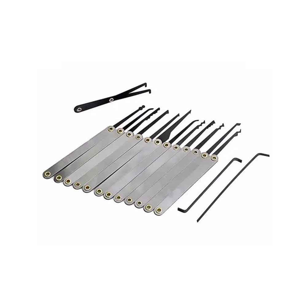 12pcs Lock Pick Set + 10pcs Key Extractor Set + Transparent Practice Lock