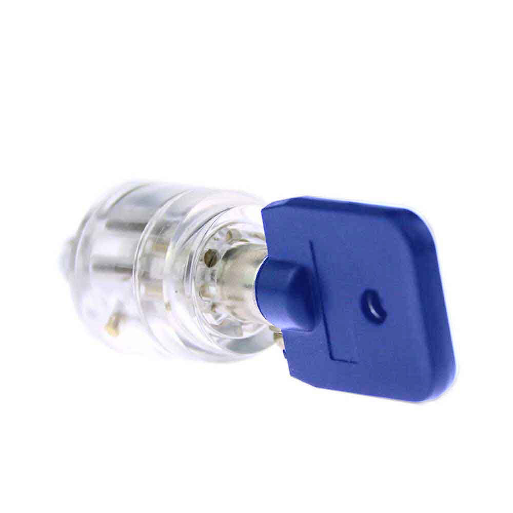 7 Pin Plum Lock Cylinder Transparent Tubular Lock Visible Pick Cutaway