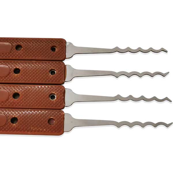 Lock Pick Set 4 Piece Wonder Waves Pro Rake Set