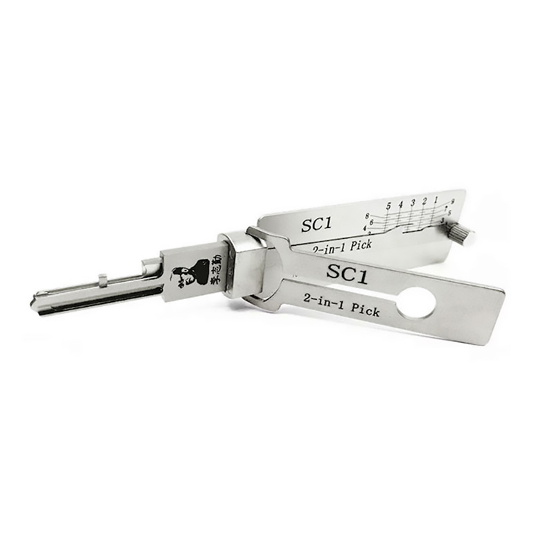 6 Pieces Lishi Residential Pick And Decoder Tools Set, KW1, KW5, SC1 ...