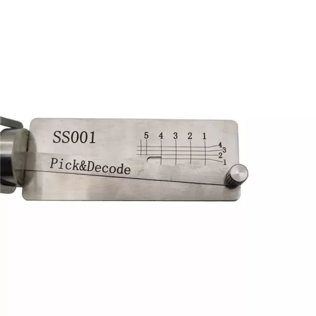 RLOKK Home Deur Civil 2-in-1 Lock Pick en Decoder Tool, Lock Picking en Key Reader, Professionele Slotenmaker Tool (KW1