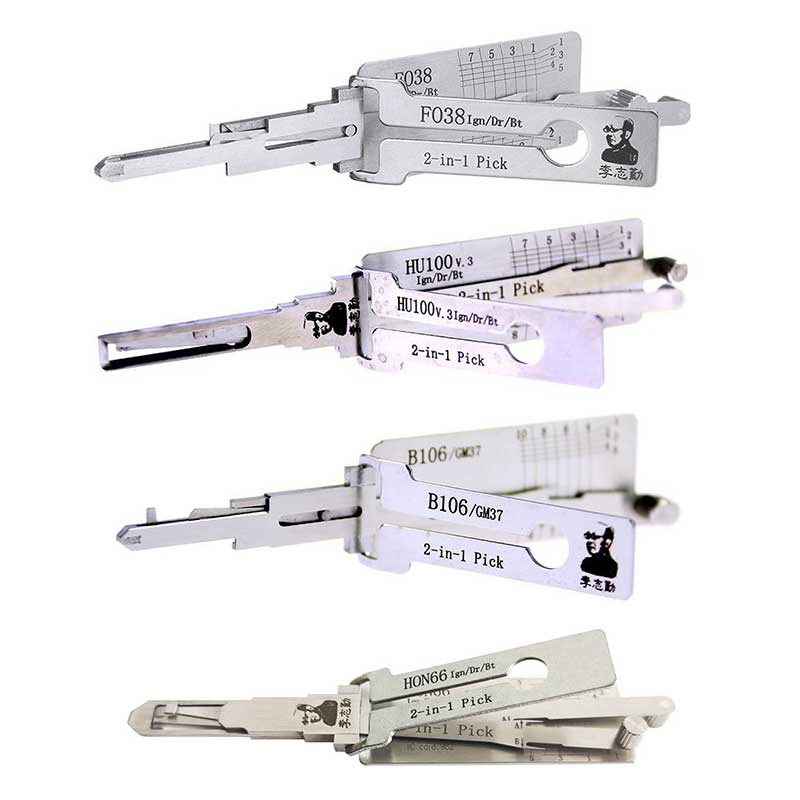 Decoder Lockpick 25PCS Lishi Lock Pick Set 2-in-1 Auto Decoder Kit for Car Door Locks ...